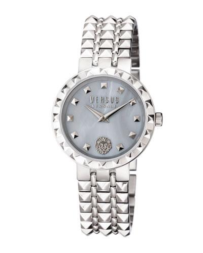 36mm Coral Gables Studded Bracelet Watch, Gray