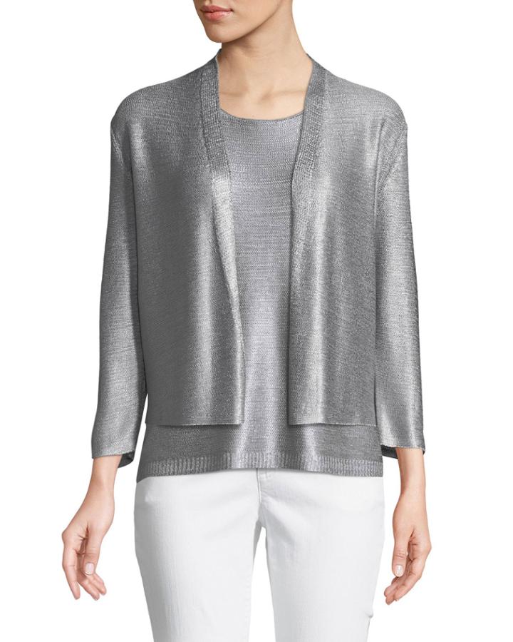 Beach Stone Open-front Cardigan