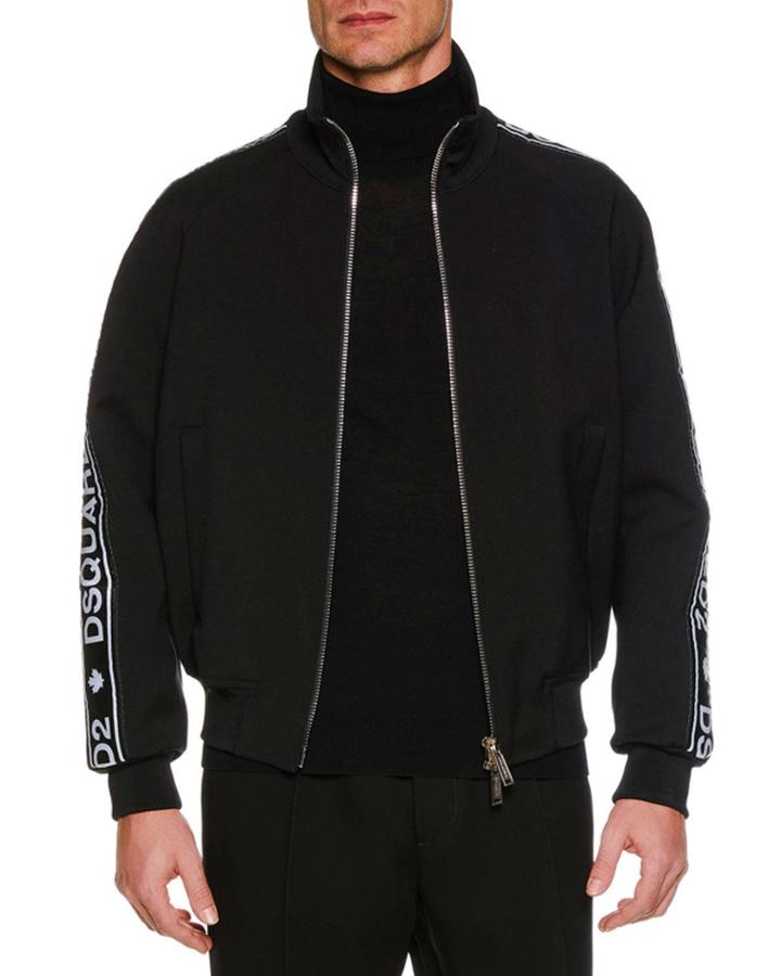 Men's Logo Side-tape Zip-front
