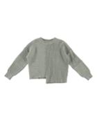 Asymmetrical Knit Notch Hem Sweater,