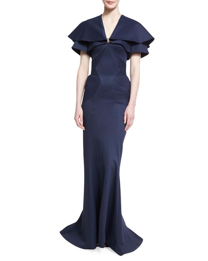 Bondage Jersey Capelet, Navy