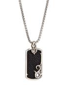 Men's Thorn Rayskin Dog Tag Pendant Necklace