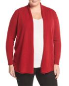 Cashmere Computer Cardigan, Red,
