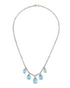 One-of-a-kind Large Briolette Necklace, Blue Topaz