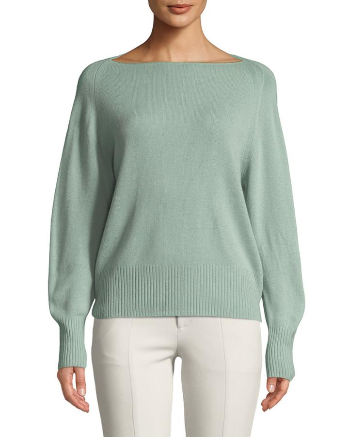 Wool Cashmere Boat-neck