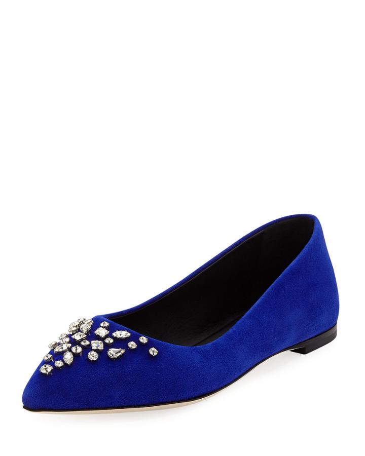 Crystal-embellished Pointed Toe