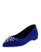 Crystal-embellished Pointed Toe