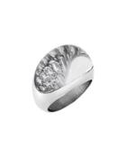 18k White Gold Diamond Bubble Ring,