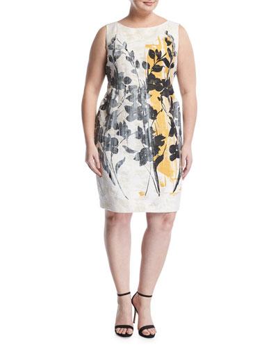 Faith Floral-print Dress, White,