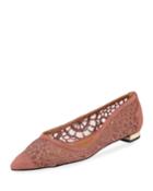 Lina Pointed-toe Embroidered Flats