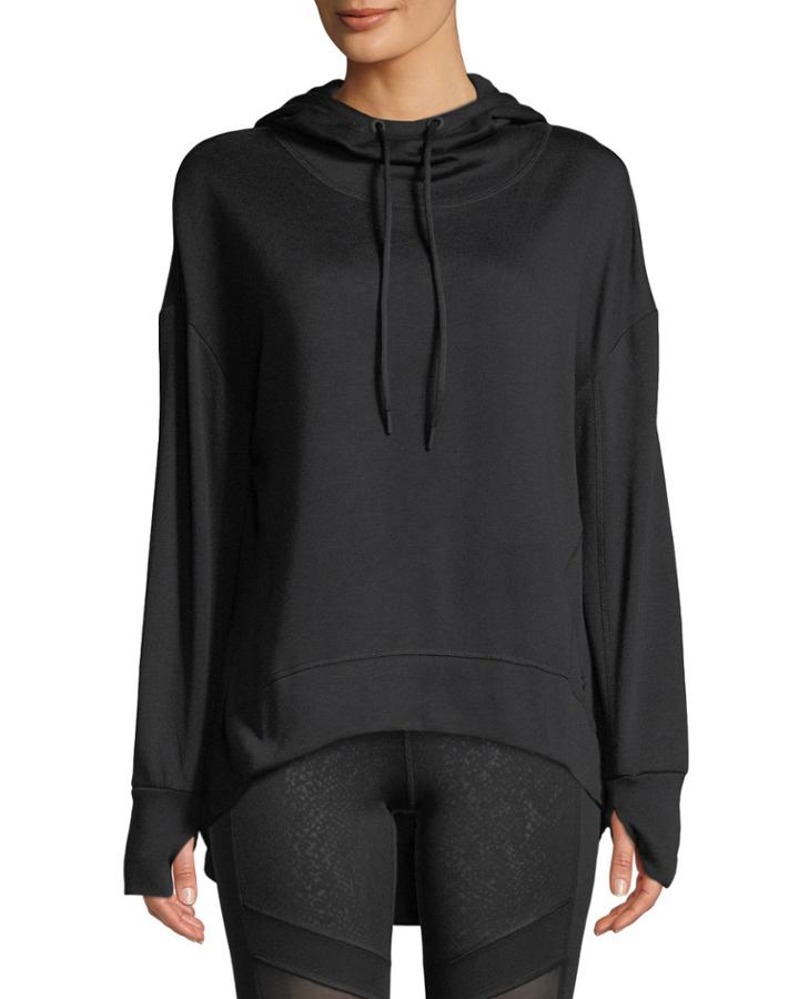 Fabulous Fleece Hoodie High-low Tunic Top
