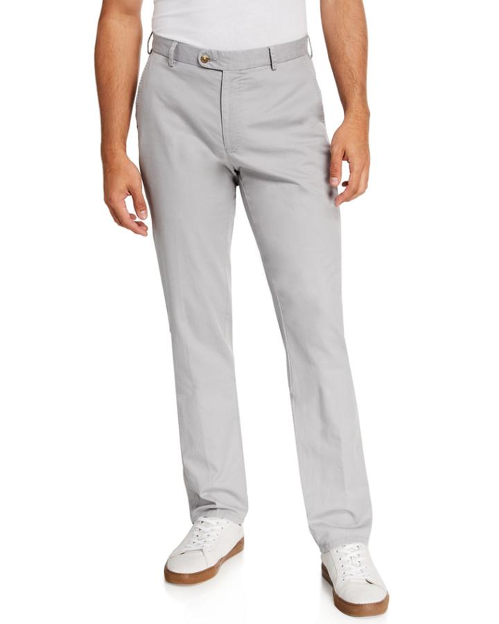 Men's Soft Twill Flat-front Pants