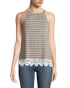 Halter-neck Striped
