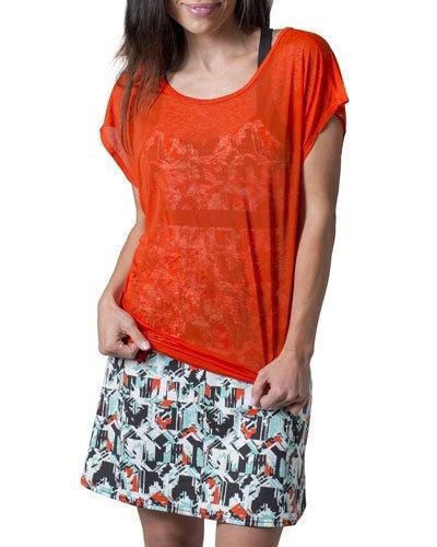 Camryn Keyhole Tee, Red Poppy