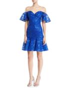 Off-the-shoulder Illusion Ruffle