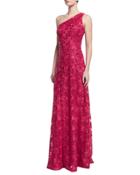 One-shoulder Lace A-line Gown