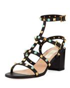 Rockstud Caged Leather