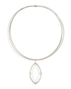 Classique Cable & Diamond Marquise Pendant Necklace