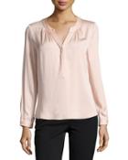 Tessa Stretch-silk Blouse, Blush