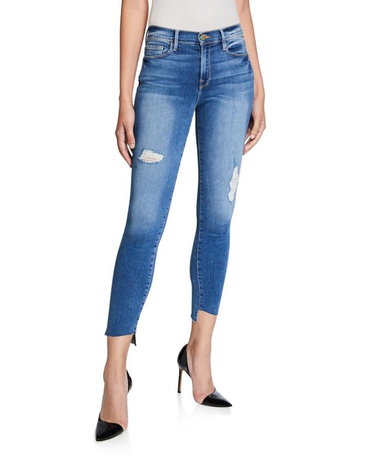 Le Skinny De Jeanne Reverse-cascade Hem Jeans
