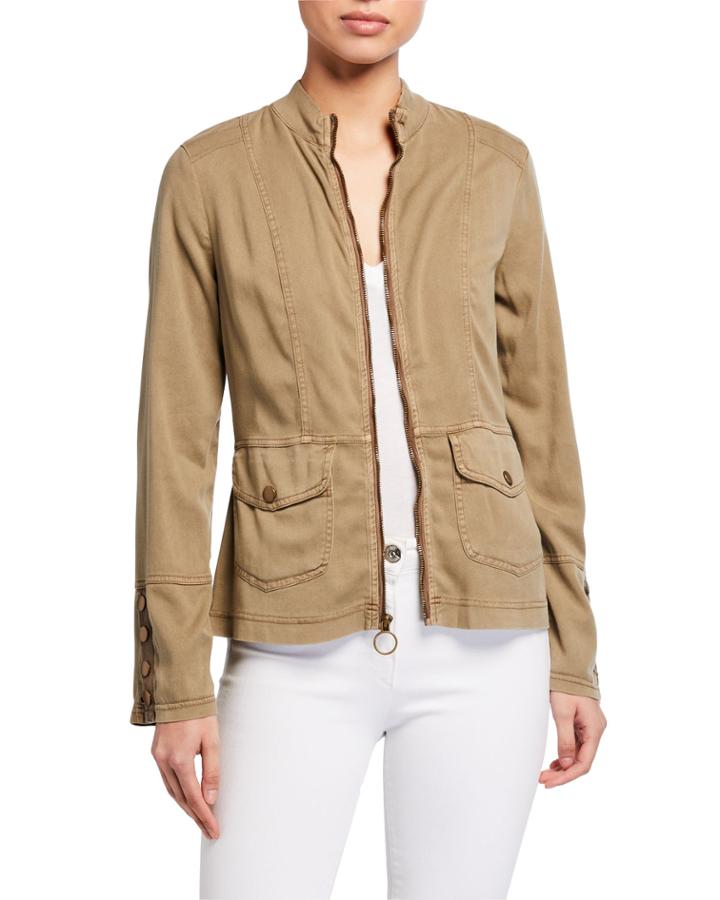 Hermione Rib-insert Twill Jacket