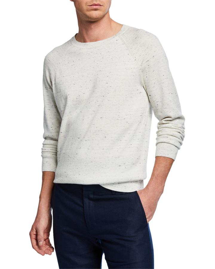 Men's Long-sleeve Cotton/wool Crewneck