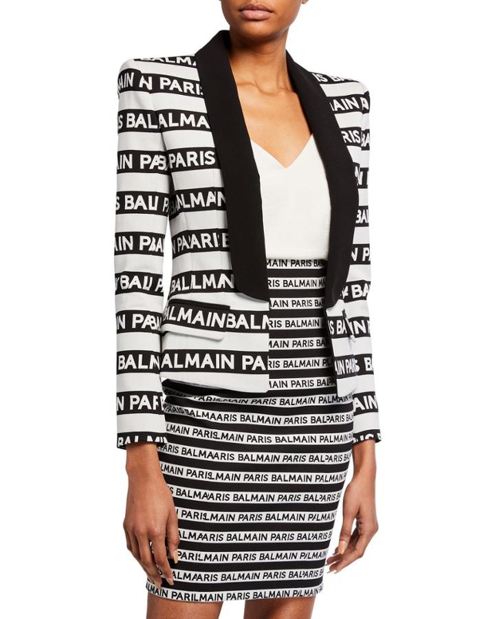 Stripe Shawl Collar Jacket