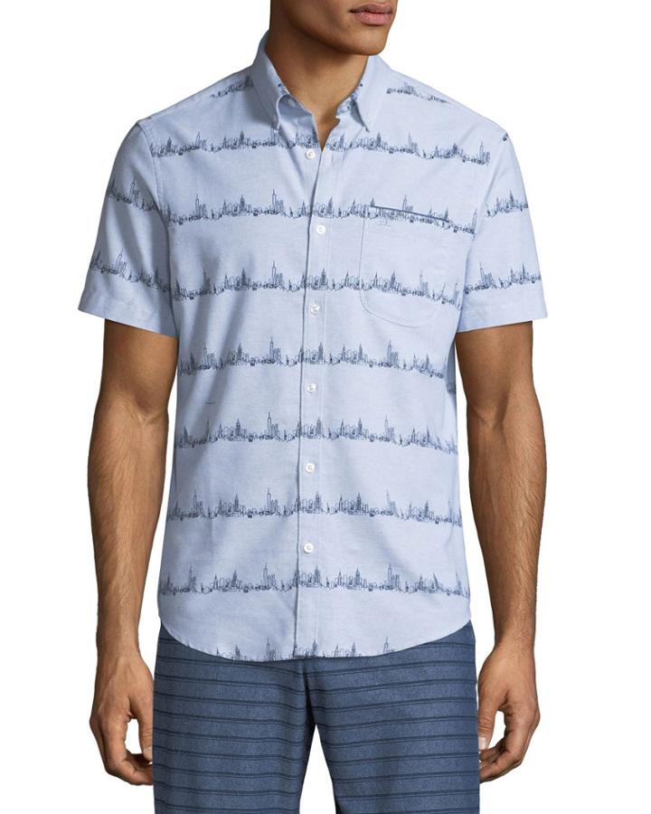 Men's City Stripe Short-sleeve