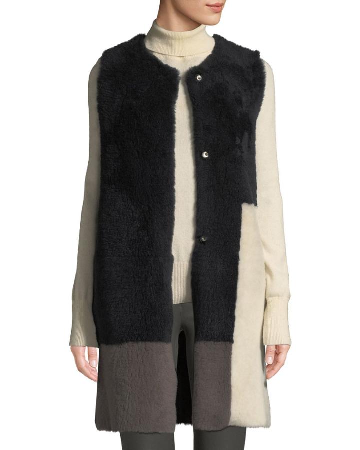 Colorblock Lamb Shearling