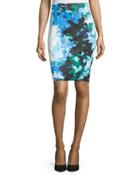 Leyla Floral-print Pencil