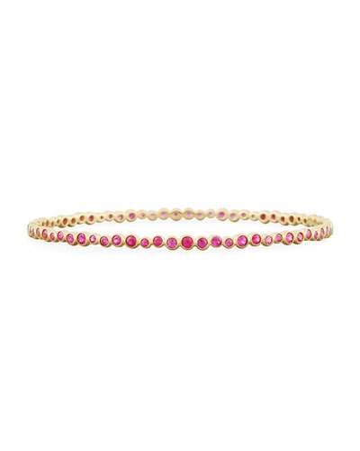 Stardust 18k Dark Pink Sapphire Bangle Bracelet