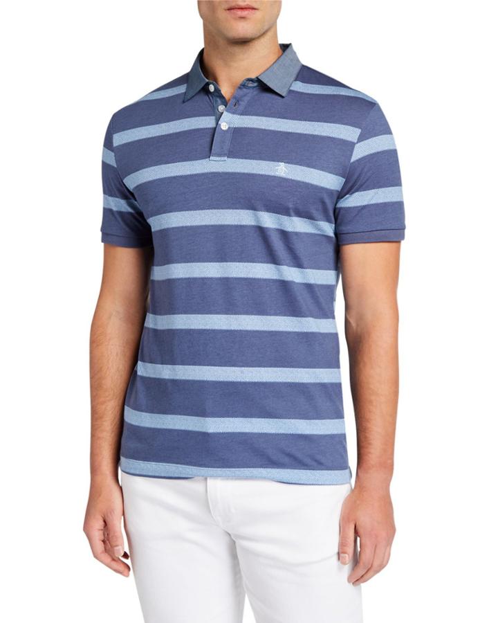 Men's Jersey Striped Polo