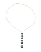 Chic 14k Tahitian Pearl-drop Chain Necklace