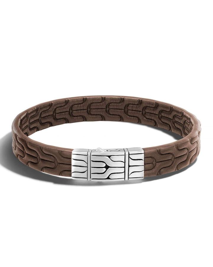 Men's Classic Chain Leather Bracelet,