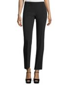 Straight-leg Ankle Pants, Black