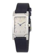 Rectangular Watch W/ Diamonds & Nylon