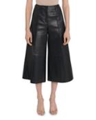 High-rise Leather Culottes