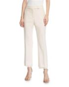 Tartufo Straight-leg Georgette-trim Ankle Pants