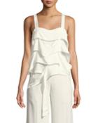 Draped-panel Georgette Camisole