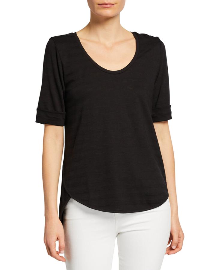 Scoop-neck Rounded Tee