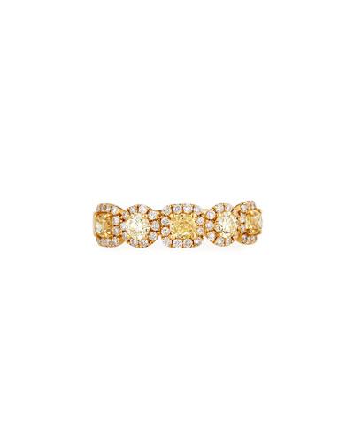 18k Yellow & White Diamond Band Ring, 1.68tcw,