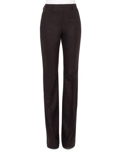 Farrah Stretch-wool Boot-cut Pants, Date