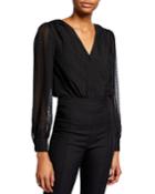 Louella Wrap Long-sleeve Bodysuit