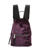 Jace Small Velvet Backpack, Purple