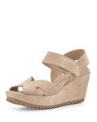 Fairly Suede Wedge Sandal,