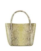 Python Square Shopper Tote Bag, Green