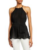 Pleated Halter Top