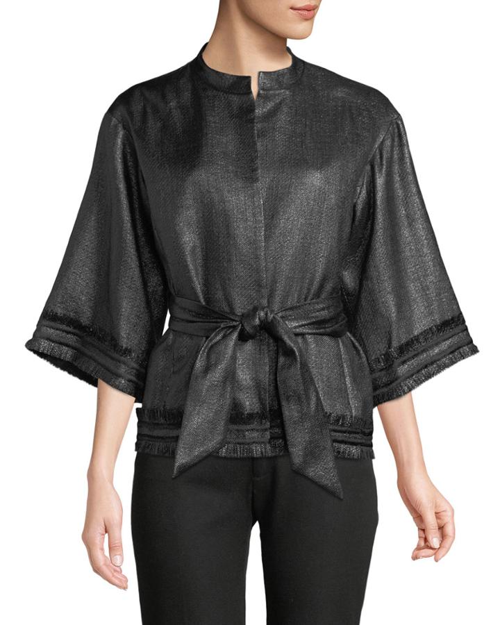 Kimono Fringe Topper Jacket