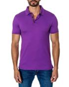 Semi-fitted Short-sleeve Cotton-blend Polo