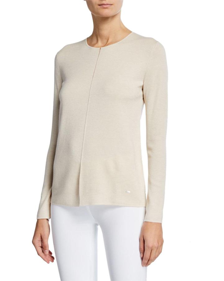 Long-sleeve Round-neck Pullover